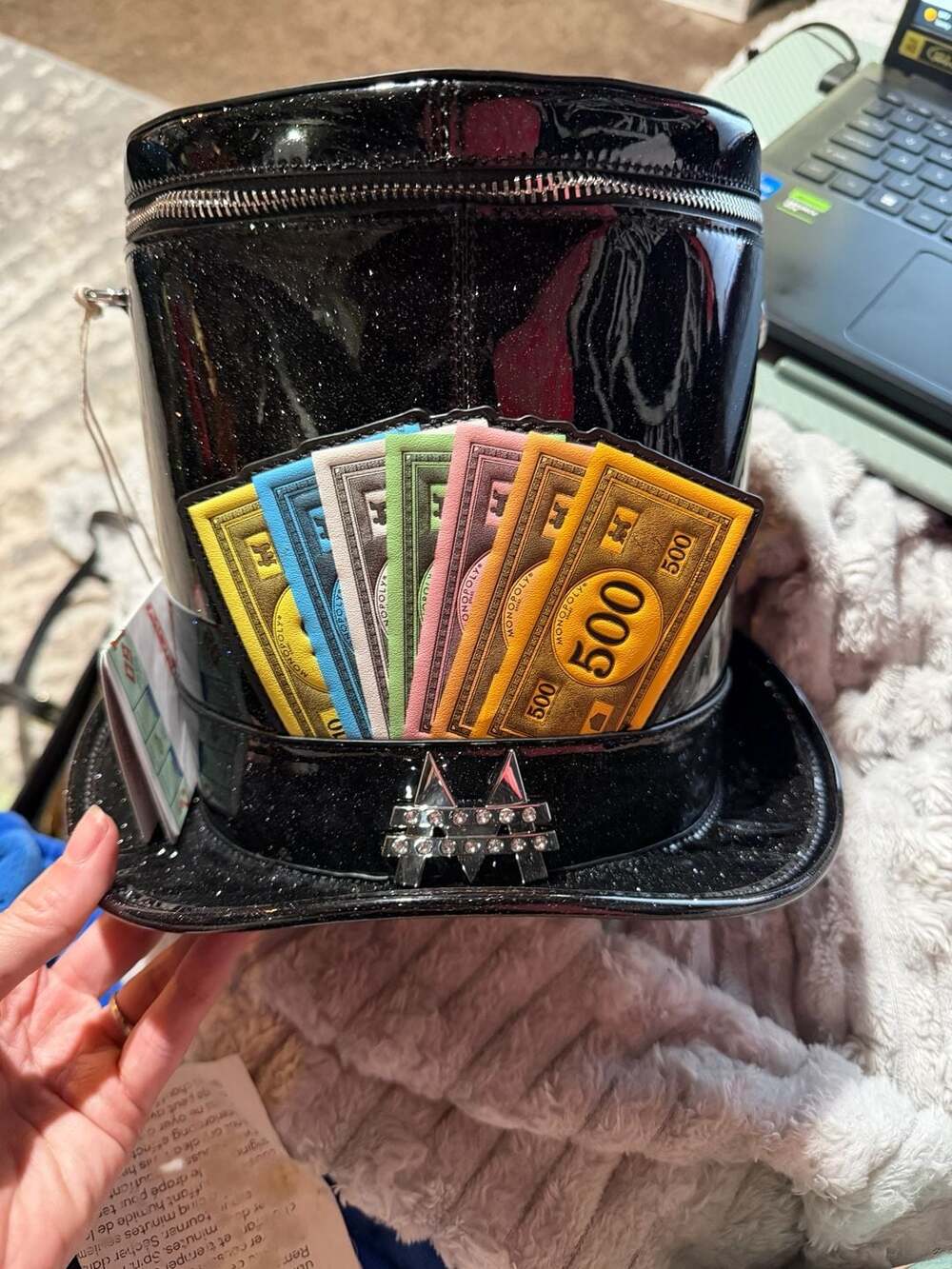 Loungefly Monopoly Top Hat Crossbody Bag New